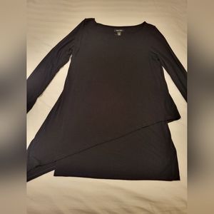 White House Black Market black long sleeve assemetrical dress size Medium